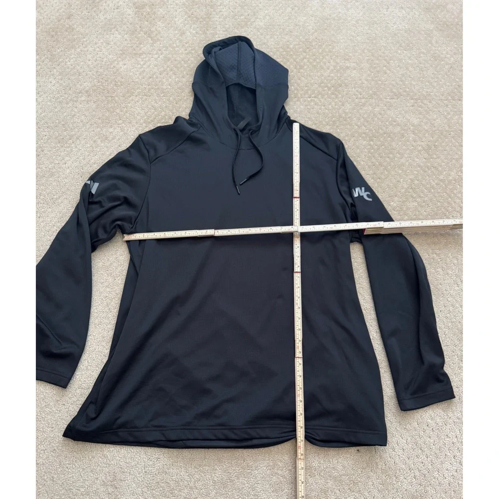 Adidas Mens Black Training Hoodie Pullover Long Sleeve WC Logo GR4469 Size 2XL